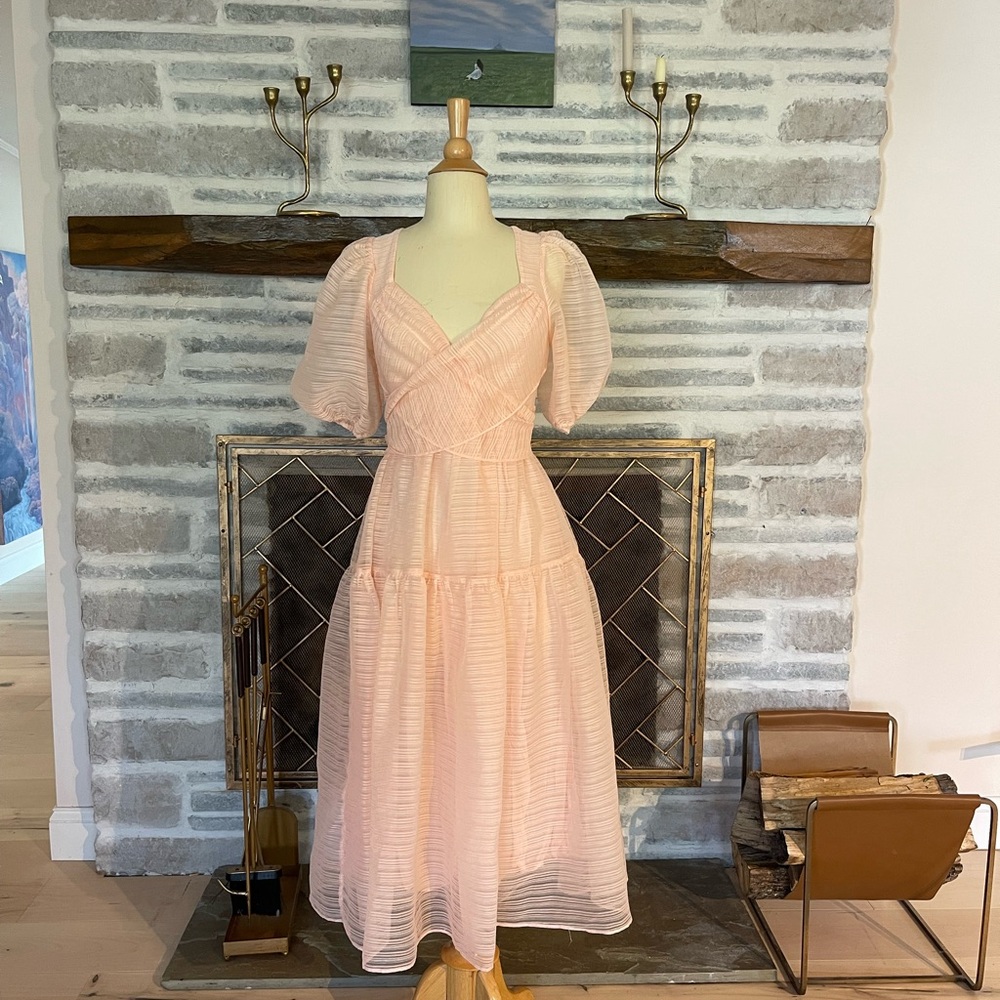 Free People Peach Midi Dress